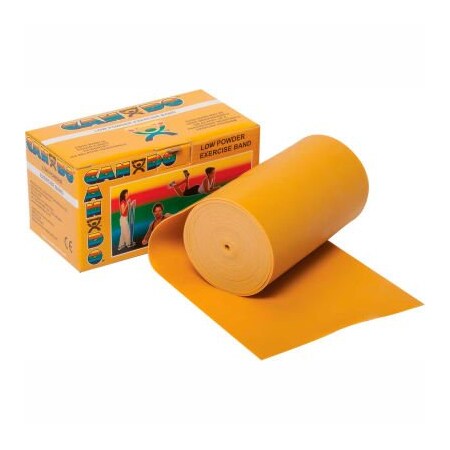 Fabrication Enterprises CanDo Low Powder Exercise Band, Gold, 6 Yard Roll, 1 Roll/Box 1211785